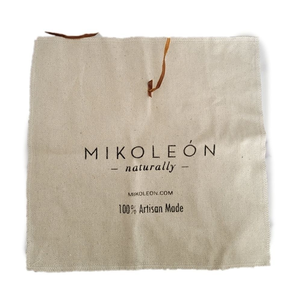 Mikoleon artisan dust bag sack leather strip